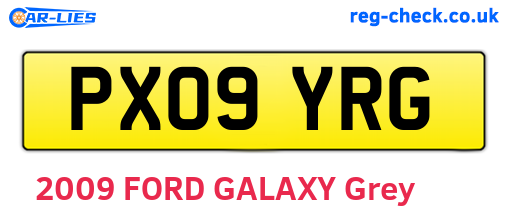 PX09YRG are the vehicle registration plates.