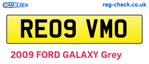 RE09VMO are the vehicle registration plates.