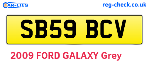 SB59BCV are the vehicle registration plates.