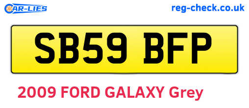 SB59BFP are the vehicle registration plates.
