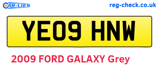 YE09HNW are the vehicle registration plates.