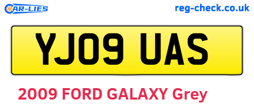 YJ09UAS are the vehicle registration plates.