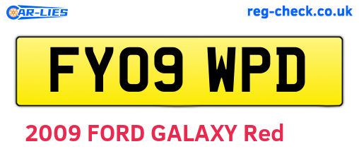 FY09WPD are the vehicle registration plates.