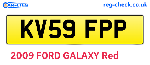 KV59FPP are the vehicle registration plates.