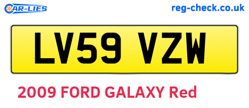 LV59VZW are the vehicle registration plates.