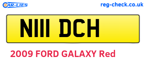 N111DCH are the vehicle registration plates.