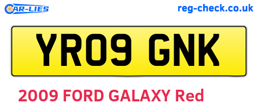 YR09GNK are the vehicle registration plates.