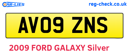 AV09ZNS are the vehicle registration plates.