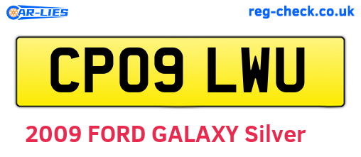 CP09LWU are the vehicle registration plates.