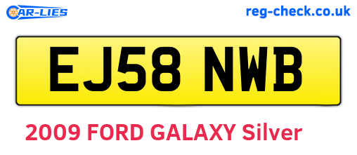 EJ58NWB are the vehicle registration plates.