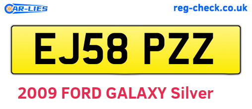EJ58PZZ are the vehicle registration plates.