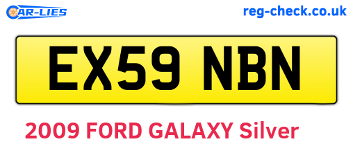 EX59NBN are the vehicle registration plates.