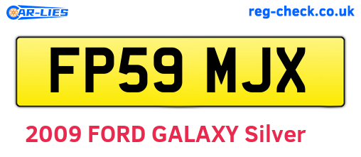 FP59MJX are the vehicle registration plates.