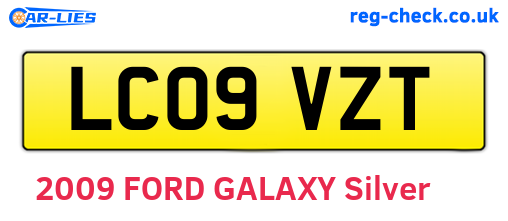 LC09VZT are the vehicle registration plates.