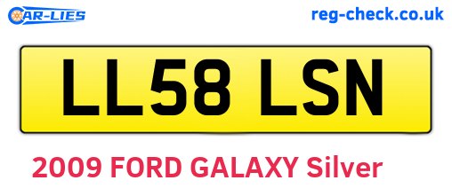 LL58LSN are the vehicle registration plates.