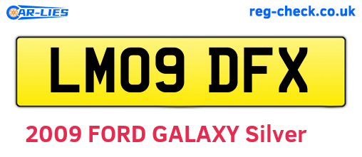 LM09DFX are the vehicle registration plates.