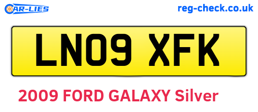 LN09XFK are the vehicle registration plates.