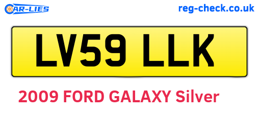 LV59LLK are the vehicle registration plates.