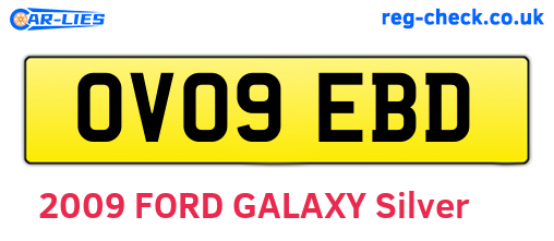 OV09EBD are the vehicle registration plates.