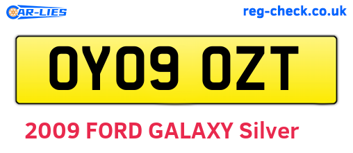 OY09OZT are the vehicle registration plates.