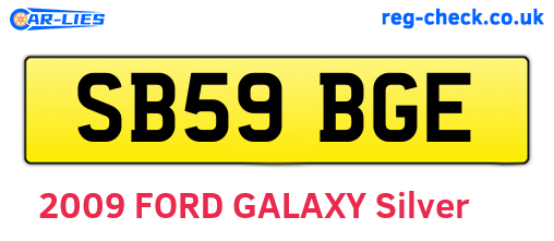 SB59BGE are the vehicle registration plates.