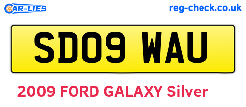 SD09WAU are the vehicle registration plates.