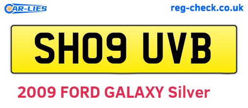 SH09UVB are the vehicle registration plates.