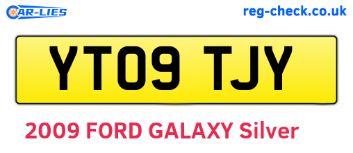 YT09TJY are the vehicle registration plates.