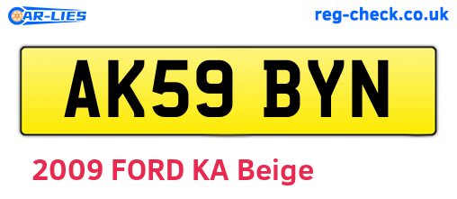 AK59BYN are the vehicle registration plates.