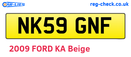 NK59GNF are the vehicle registration plates.