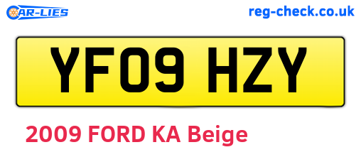 YF09HZY are the vehicle registration plates.