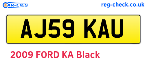 AJ59KAU are the vehicle registration plates.
