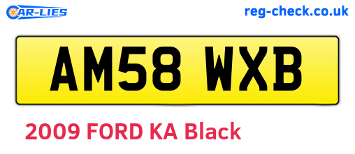 AM58WXB are the vehicle registration plates.