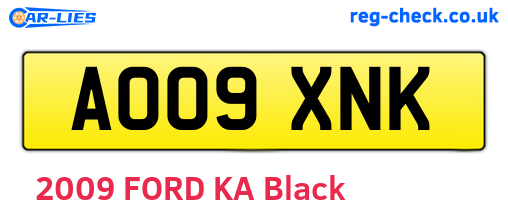 AO09XNK are the vehicle registration plates.