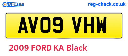 AV09VHW are the vehicle registration plates.