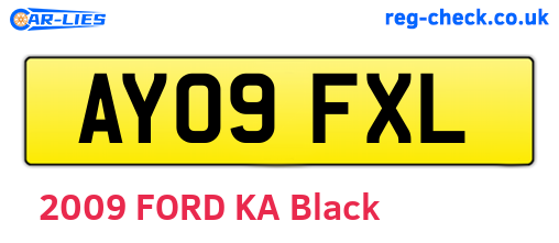 AY09FXL are the vehicle registration plates.