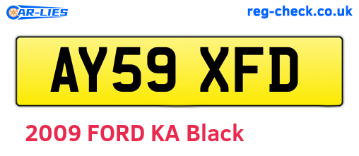 AY59XFD are the vehicle registration plates.