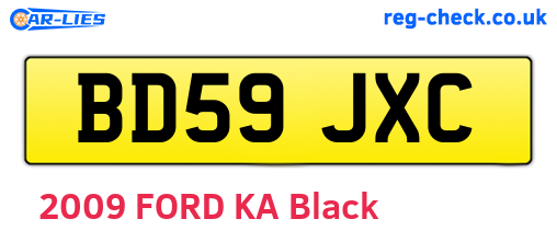 BD59JXC are the vehicle registration plates.