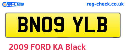 BN09YLB are the vehicle registration plates.