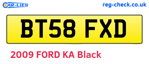 BT58FXD are the vehicle registration plates.
