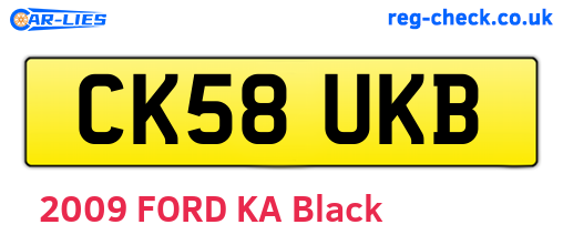 CK58UKB are the vehicle registration plates.