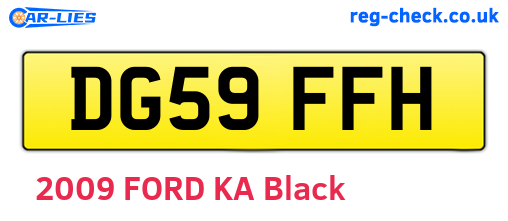 DG59FFH are the vehicle registration plates.