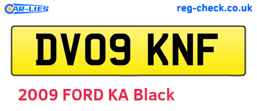 DV09KNF are the vehicle registration plates.