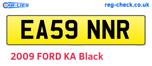 EA59NNR are the vehicle registration plates.