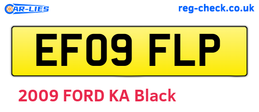 EF09FLP are the vehicle registration plates.