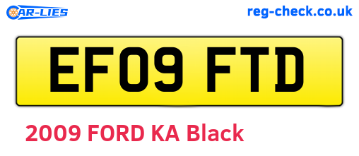 EF09FTD are the vehicle registration plates.