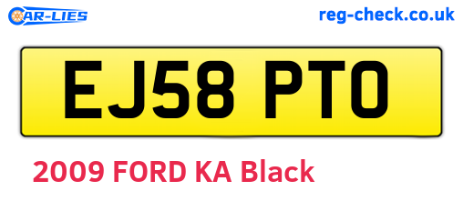 EJ58PTO are the vehicle registration plates.