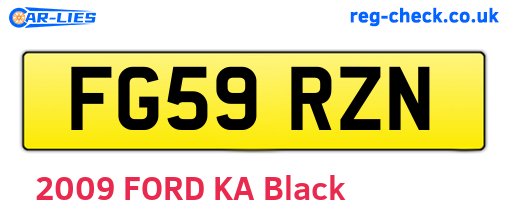 FG59RZN are the vehicle registration plates.