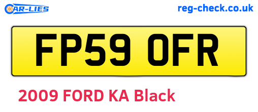 FP59OFR are the vehicle registration plates.
