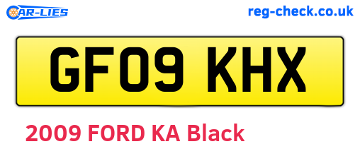 GF09KHX are the vehicle registration plates.